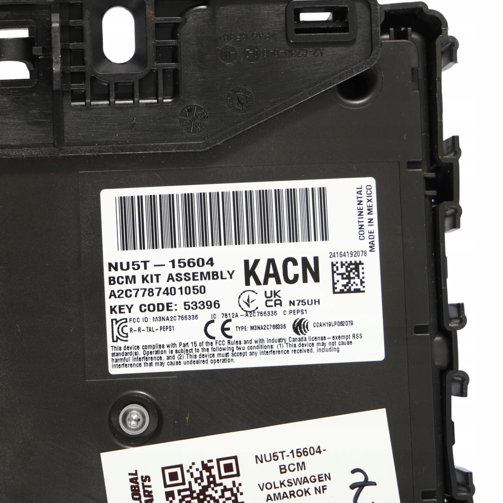 Vw volkswagen amarok mk2 bcm модуль блок управления bcm nu5t-15604-kacn Недорого