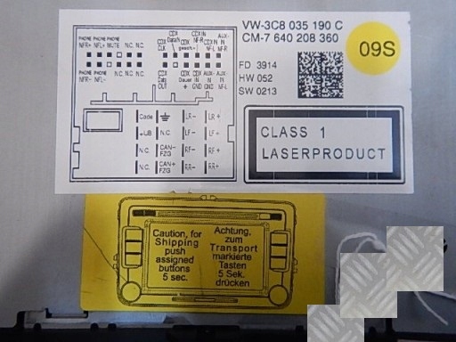 фото №3, Skoda octavia vw passat радио cd 3c8035190c