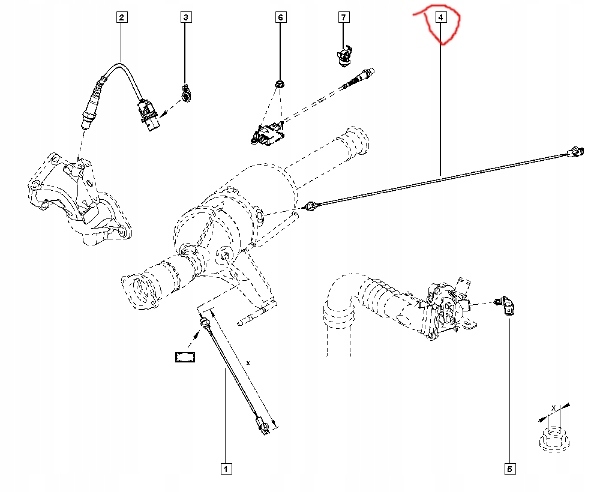 Датчик температура. выхлопных газов r master 3 ren 8200916748 Оригинал