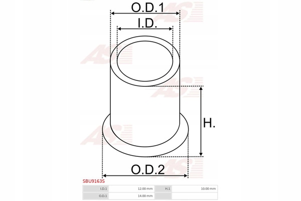 фото №2, Втулка, wał стартер as-pl sbu9163s