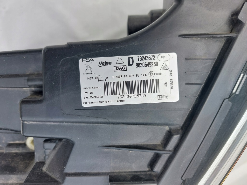 фото №14, Лампа правый перед citroen c4 iii full led eu