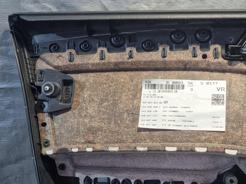 фото №11, Обшивка дверь правый перед оригинальный номер 5k4867012 vw golf vi hb 5d 10r