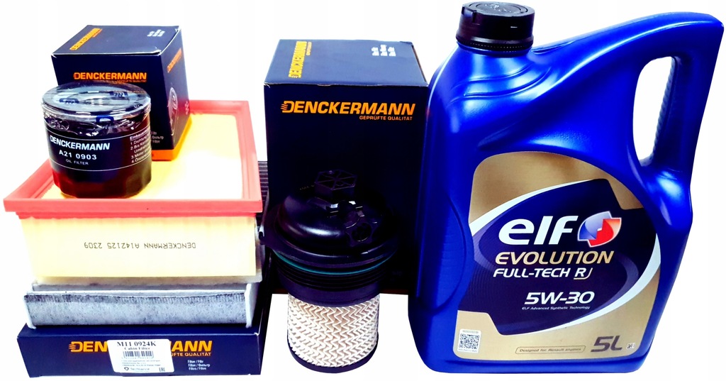 фото №1, 4 фільтри 5l оливи elf 5w30 renault megane iv scenic iv talisman 1.5 dci