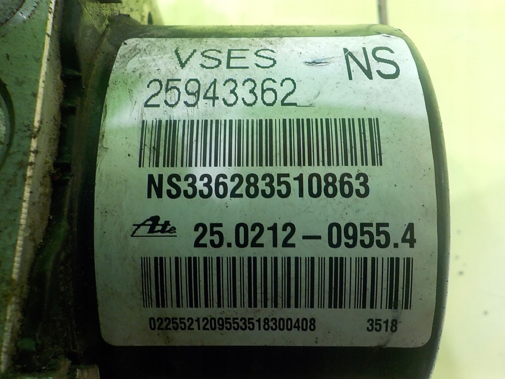 Opel antara 2.0 cdti 09r 5d насос abs 25943362 25.0212-0955.4 Зі Шроту