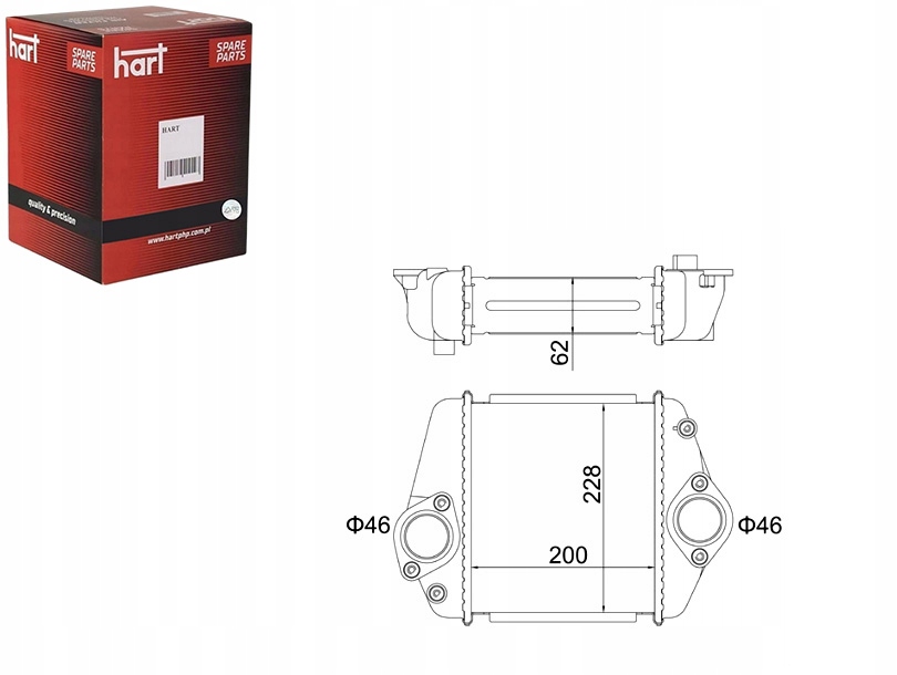 Купити Інтеркулер радіатор повітря mazda 6 07- hart