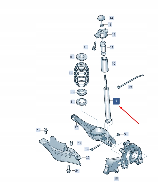 фото №1, Skoda superb mk3 rear shock абсорбер 3q0513045aj