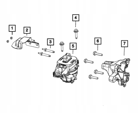 фото №5, Подушка двигуна лівий перед jeep grand cherokee wl 21+ 3.6 68375805ab