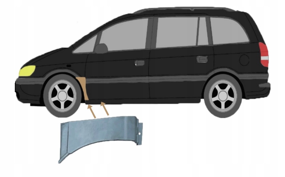 фото №9, Ремкомплект крыла перед opel zafira a b 99-08 l