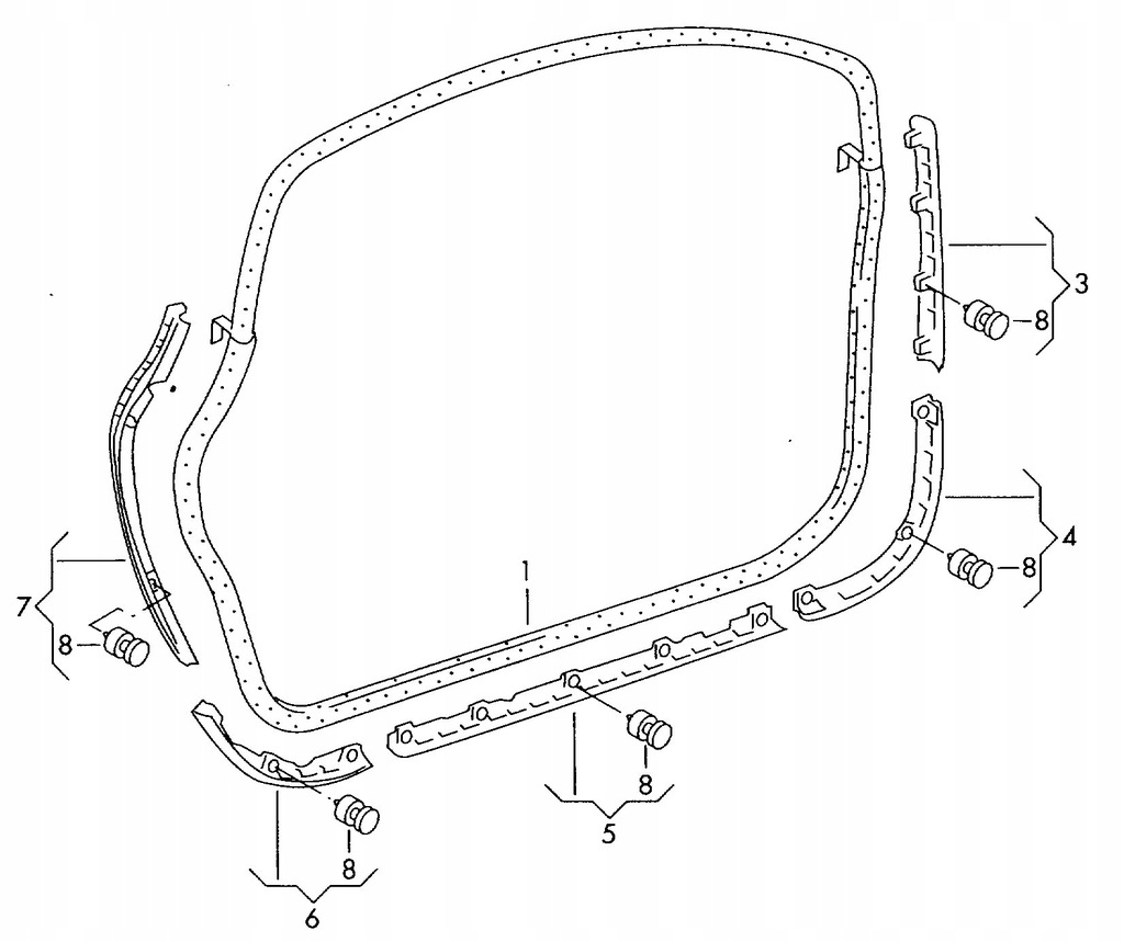 фото №12, Прокладка двері l/p задня 4f0839911a audi a6 s6 c6