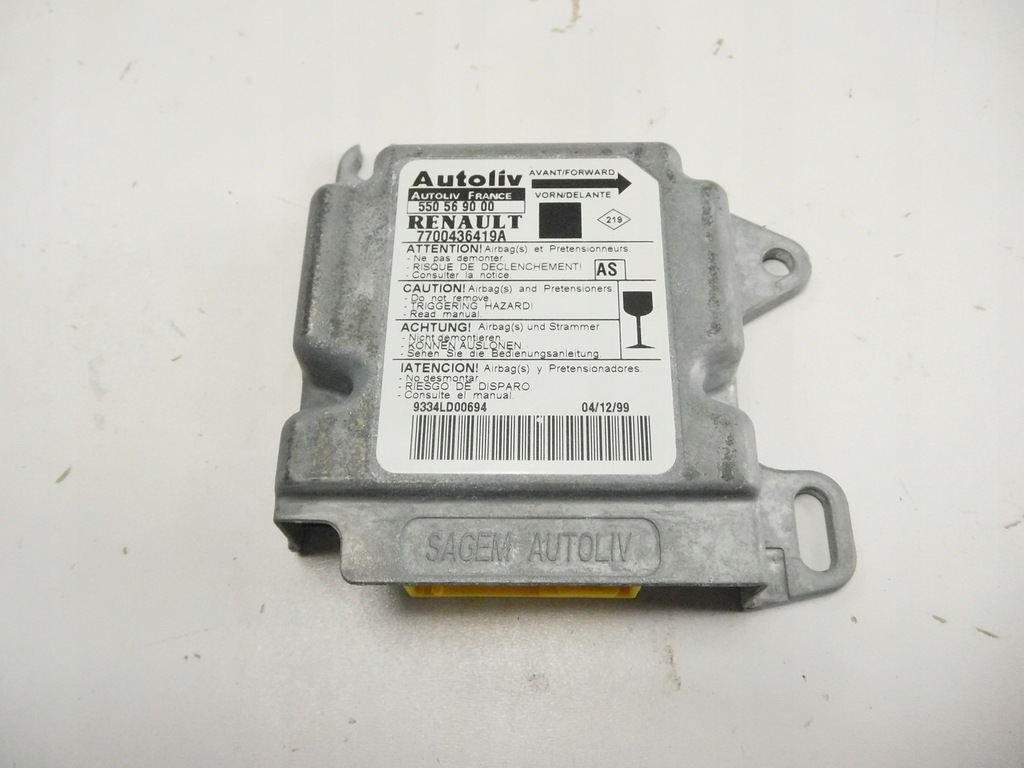 фото №2, Модуль air bag renault scenic 7700436419