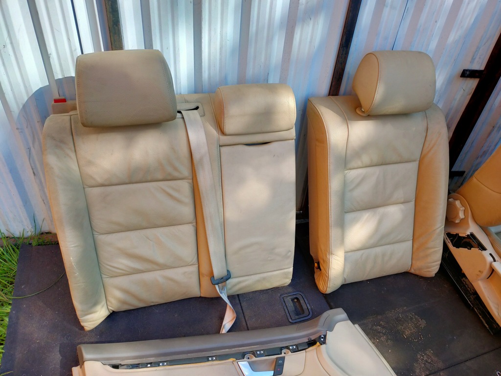 фото №13, Сидіння заднє сидіння audi a4 b6 шкіра beż + обшивки