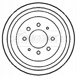фото №1, Барабан тормозной renault espace задняя 86- bbr7076