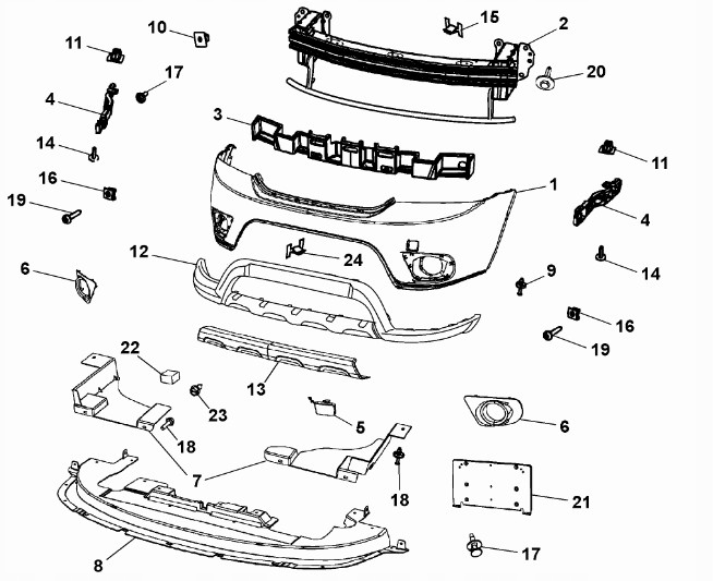 фото №7, Кронштейн напрямна бампера правий перед fiat freemont оригінальний номер k05178410ad