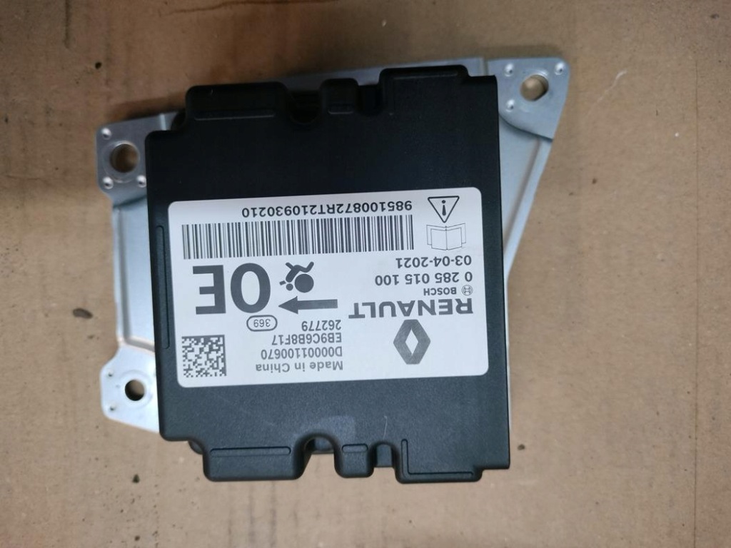 фото №1, Модуль датчик подушка безпеки renault arkana 985100872r 0285015100 оригінал