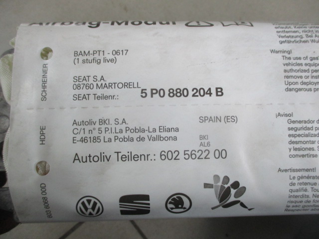 фото №12, Toledo altea 05- панель приладів консоль подушки безпеки комплект