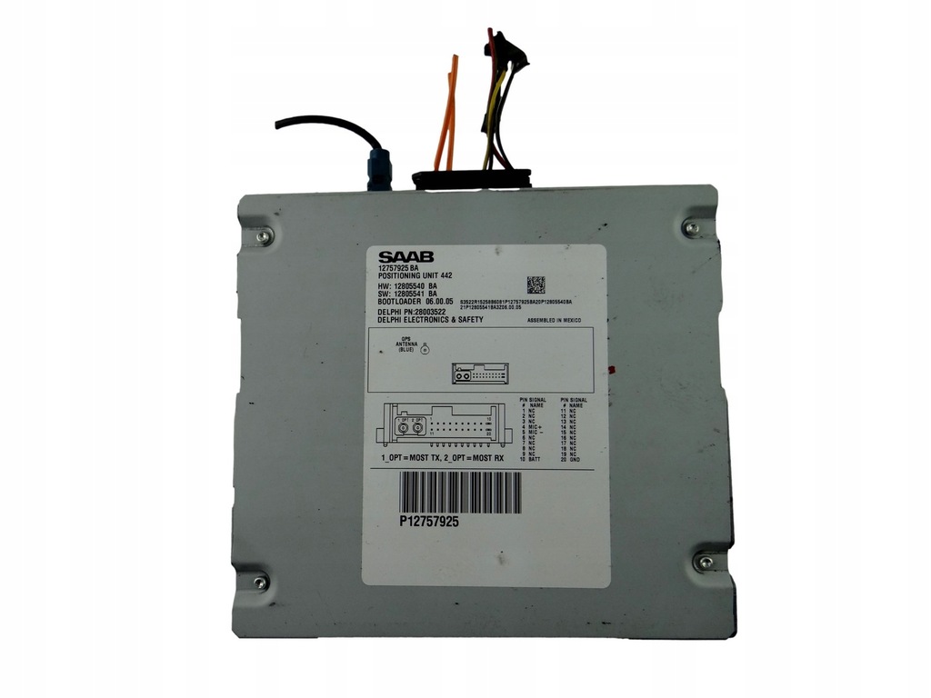 фото №1, Модуль блок керування gps saab 9-3 12757925 ba