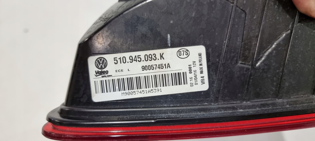 фото №12, Лампа левый задняя задняя vw golf sportsvan 510 14-17