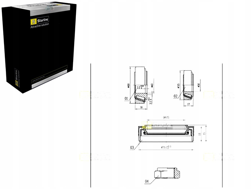 фото №1, Starline подшипник колеса комплект задняя citroen jumper f