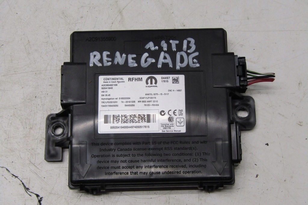 фото №1, Модуль датчик tpsm давления шин jeep renegade a2c90482106