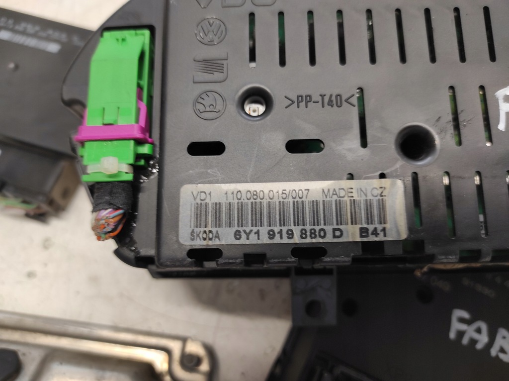 фото №7, Skoda fabia 1 i 99- 1.9tdi atd набір стартовий імобілайзер бортовий комп'ютер 038906019af