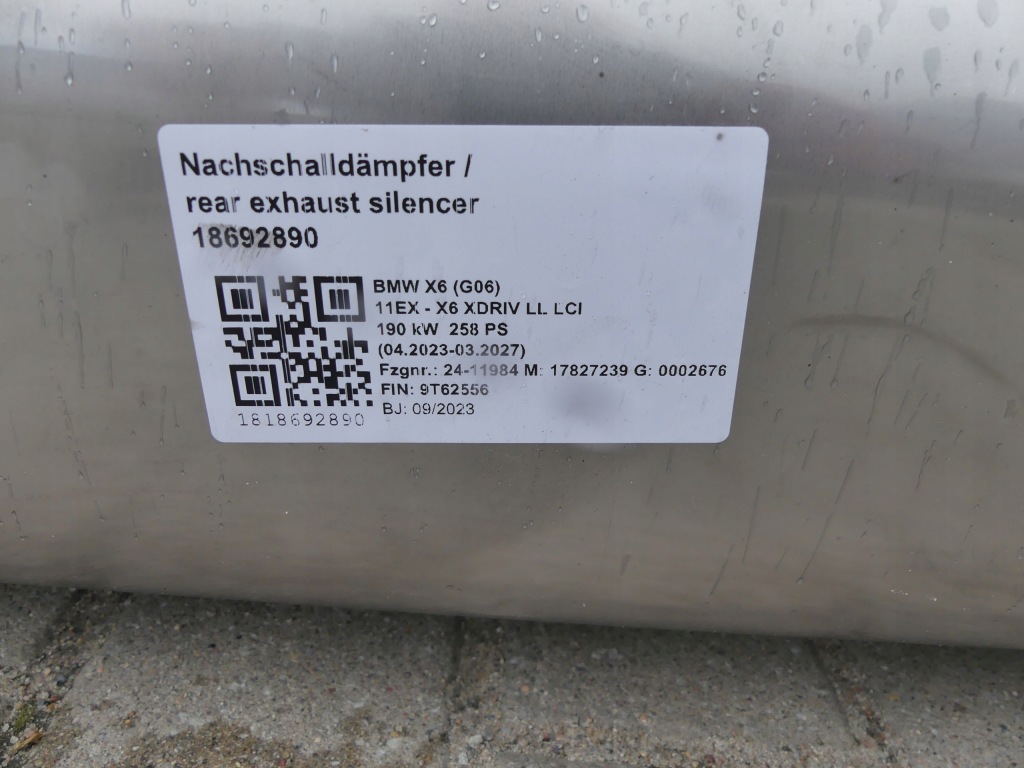 фото №9, Bmw g06 lci 30ix b48 гасник вихлоп 9487250 5a49da6 8635191 5a49da5 22 km