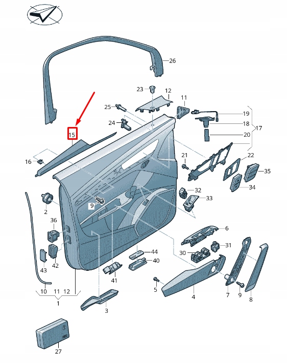 фото №2, Audi q5 fy передняя часть left door trim insert 80a867409af1lq