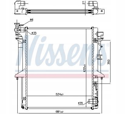 фото №1, Nissens радіатор mitsubishi l 200 ka, kb 06-