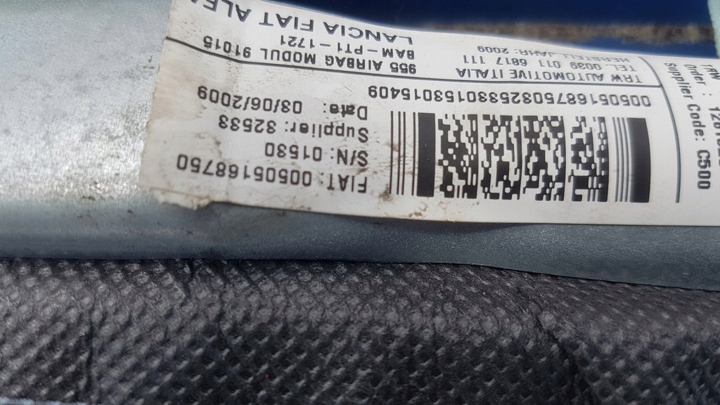 фото №5, Шторка безпеки подушка безпеки ліва alfa romeo mito 505168750