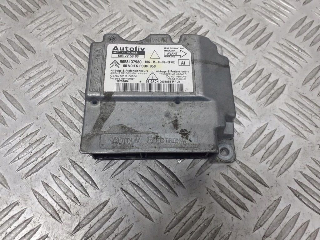 фото №1, Модуль подушка безопасности citroen c4 1.6 16v 9658137980