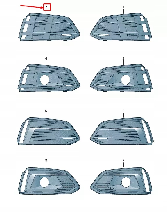 фото №10, Audi a5 sportback f5 правый air guide решётка 8w6807682b9b9 oem