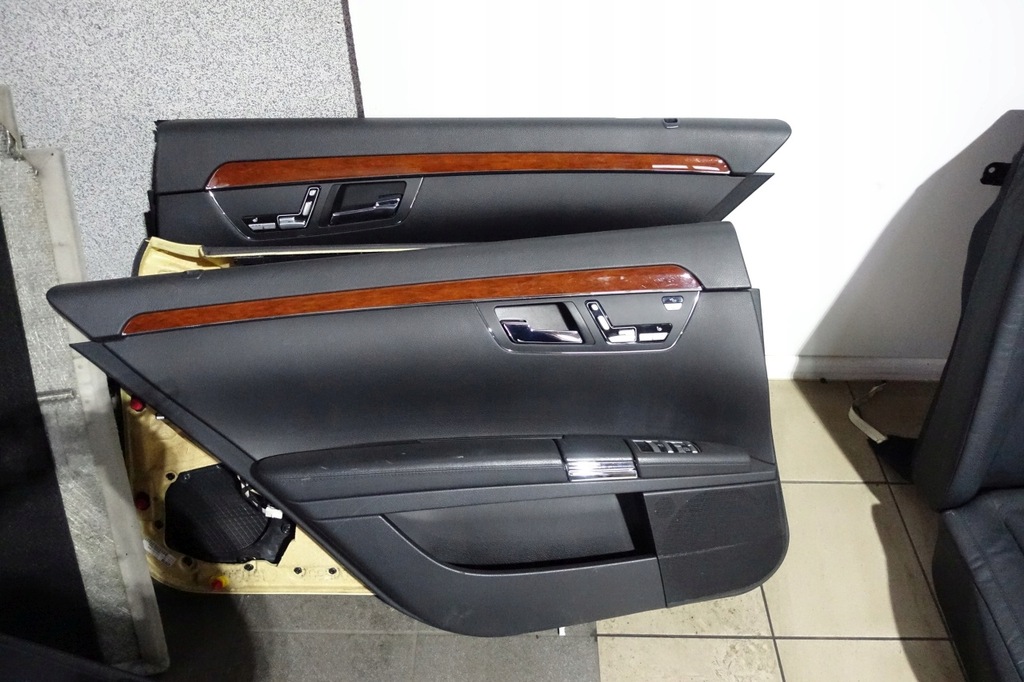 фото №12, Mercedes w221 long обивка сиденья обшивки сиденье заднее сиденье кожа