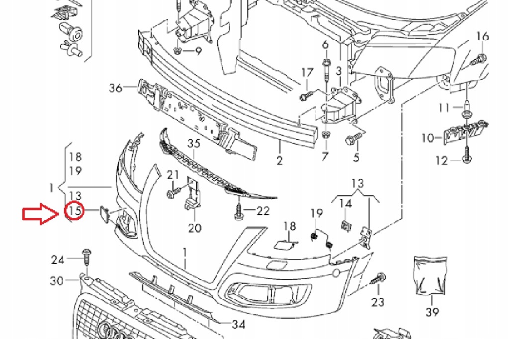 Купити Audi a3 8p передній бампер s-line захист фаркоп буксирувальний права nowa oryg