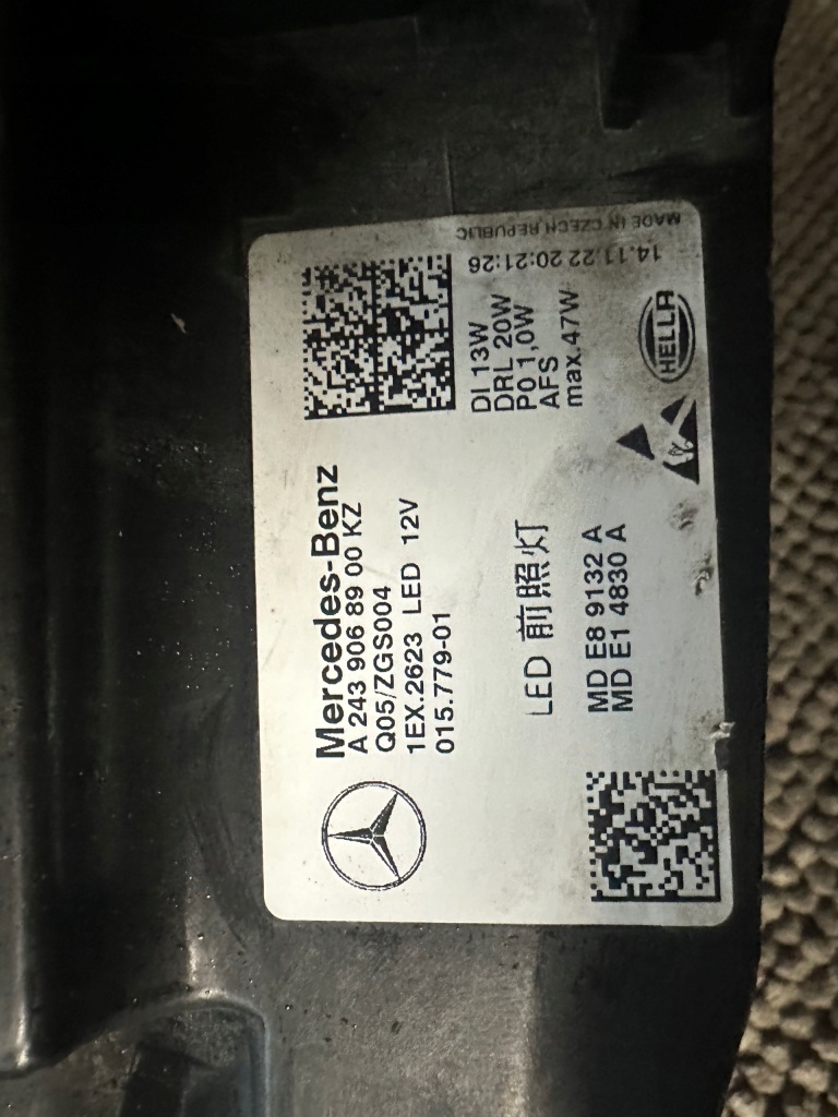 Mercedes eqa eqb 243 лампа передняя левая full led Киев