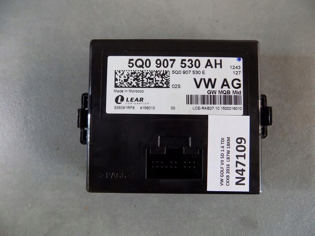 фото №1, Vw golf vii модуль шлюз 5q0907530ah