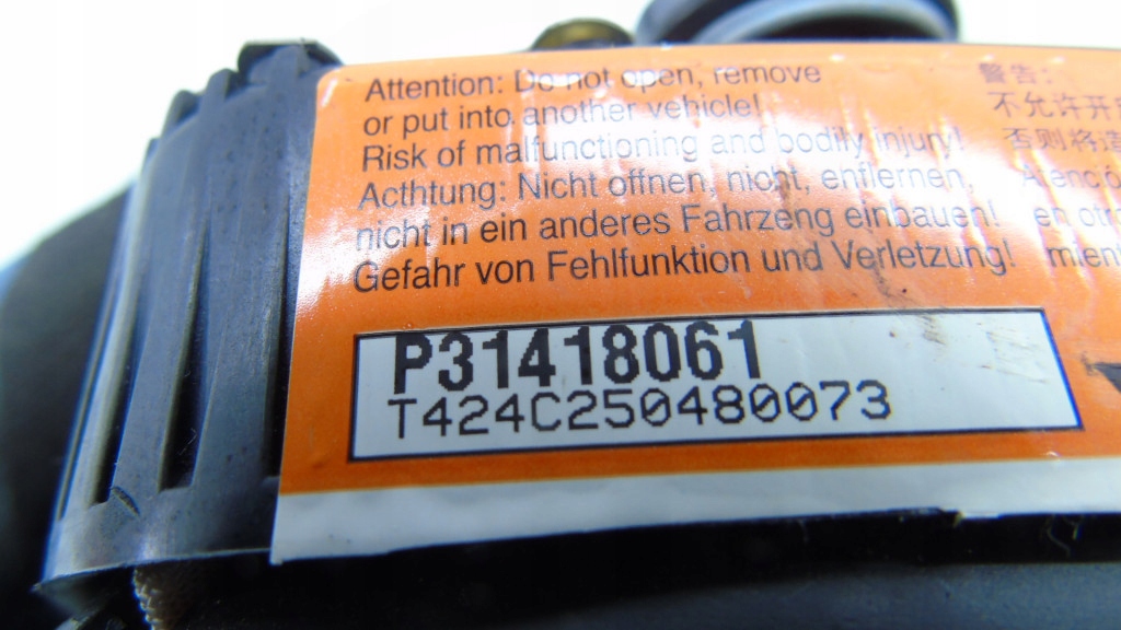 фото №6, Подушка подушка безопасности водителя volvo s60 ii v60 31418061