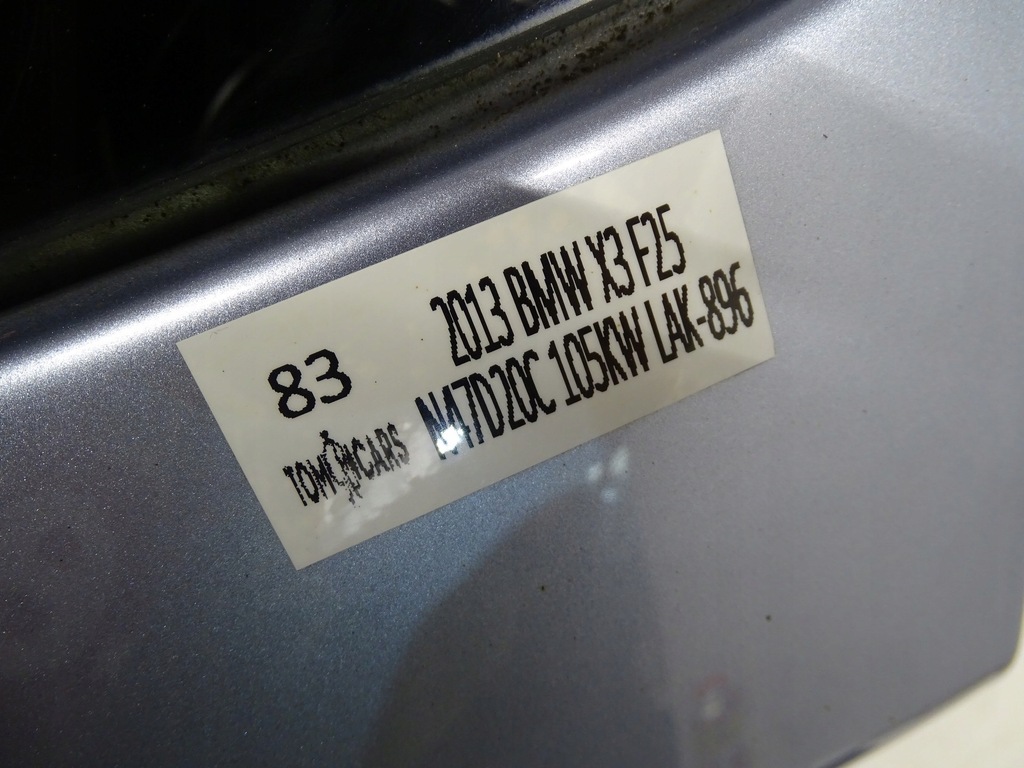 фото №12, Крышка багажника крышка багажника задняя задняя bmw x3 f25 lak 896