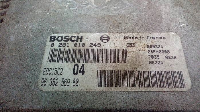 фото №6, Бортовой компьютер двигателя citroen xsara 2,0hdi 0281010249