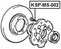 фото №1, Шпилька колеса mitsubishi l200 96-