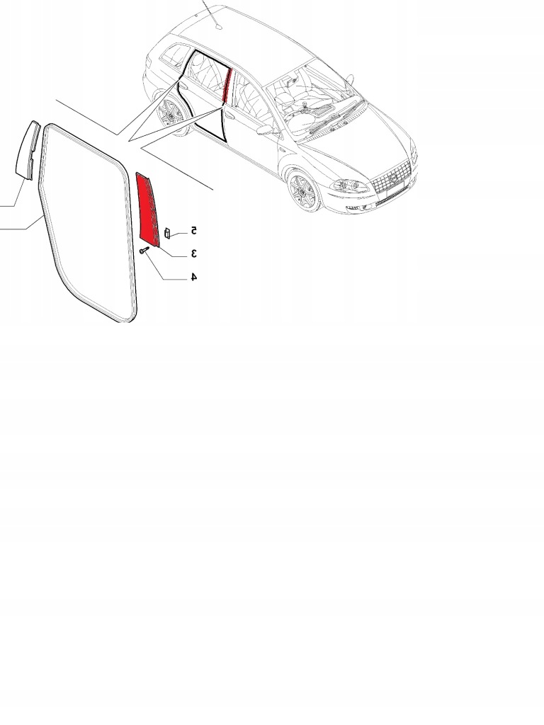 фото №4, Fiat croma молдинг стійка двері перед tp стійка b