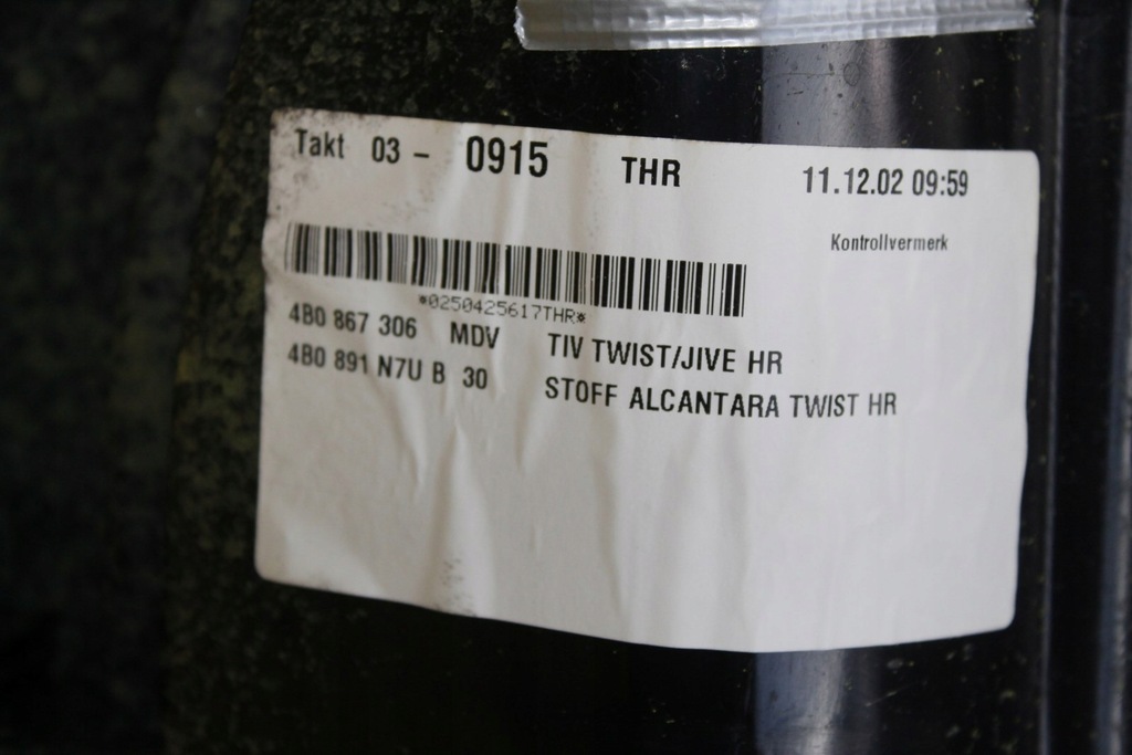 фото №8, Обшивка дверь правый задняя a6 c5 fl sedan 4b0867306