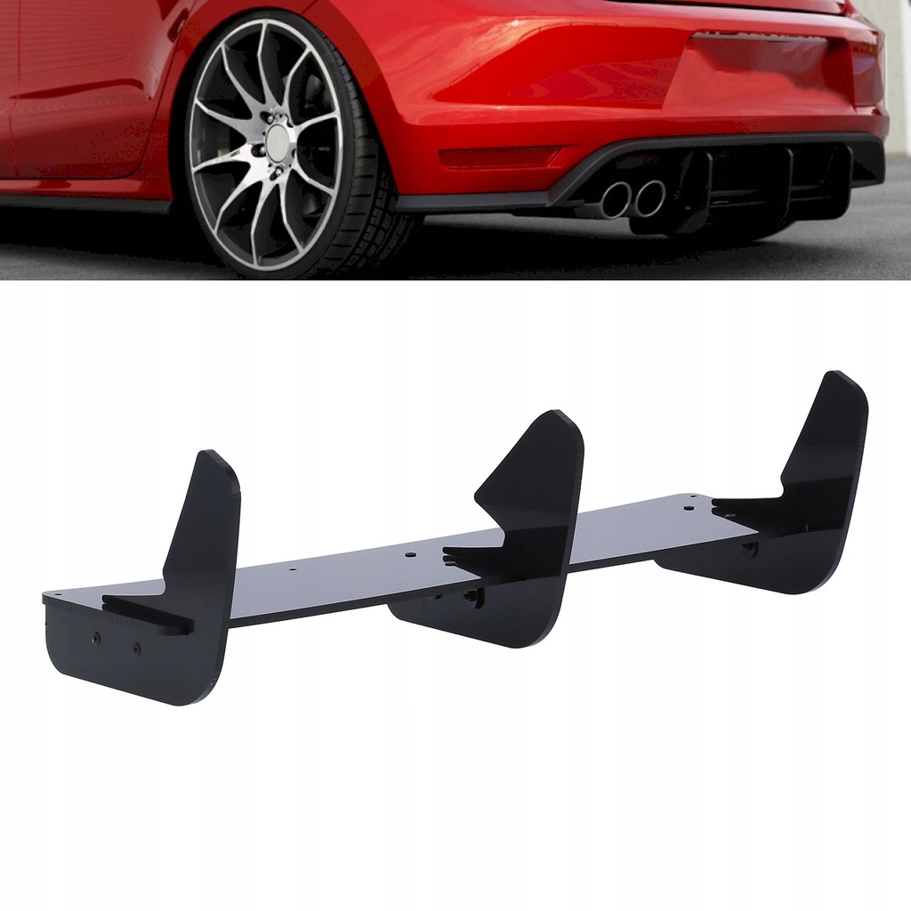 фото №10, Чорний блискучий дифузор заднього бампера w