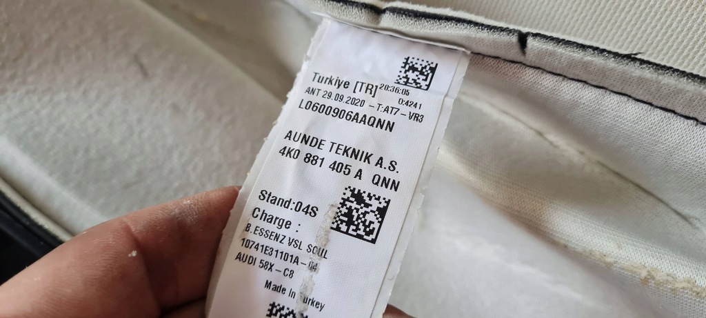 фото №8, A6 c8 4k кожа обшивка сиденье материал левая левый перед подогрев a7 4k