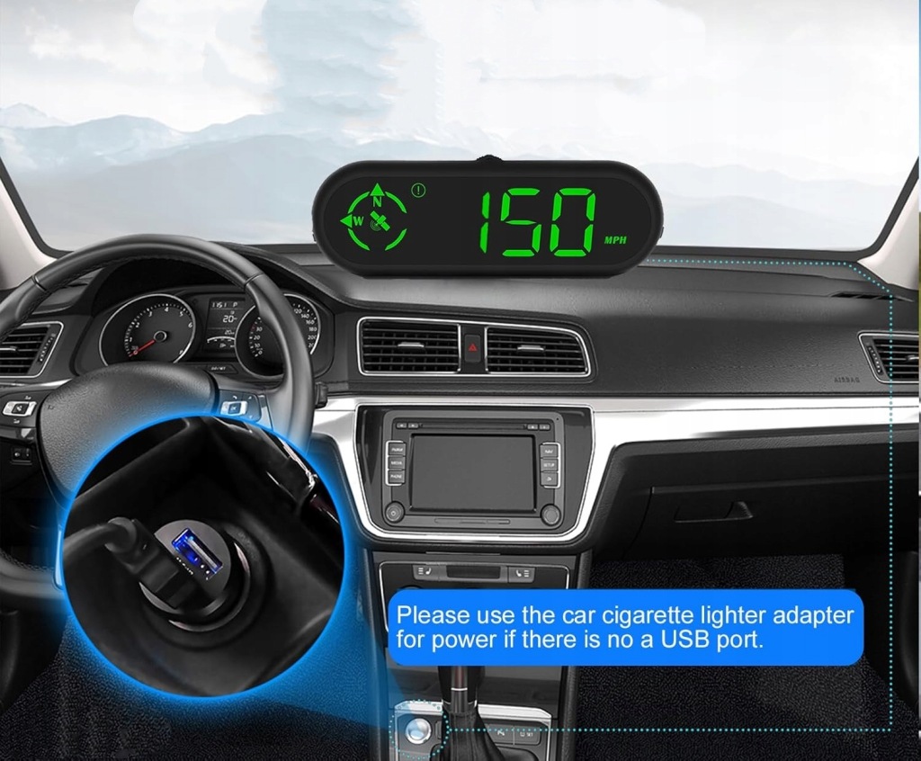 Дисплей скорости автомобиля многофункциональный спидометр gps hud цифровой Цена