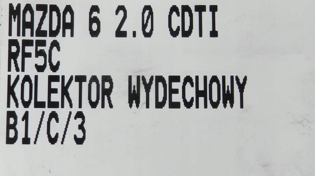 фото №6, Коллектор выпускной mazda 5 6 mpv 2.0d citd rf5c