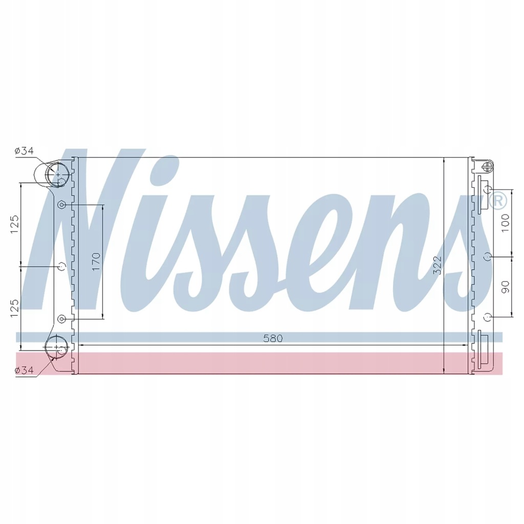 Купити Nis61899 радіатор двигуна механічна fiat idea, p