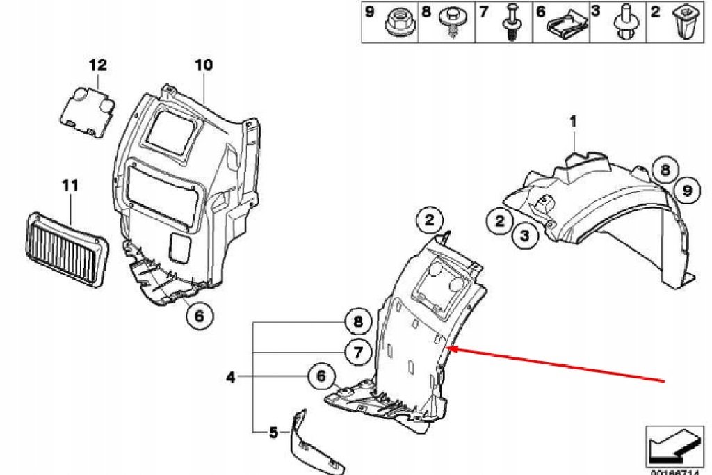 фото №8, Bmw 1 e82 передній лівий крила частина передня 51118045961 8045961