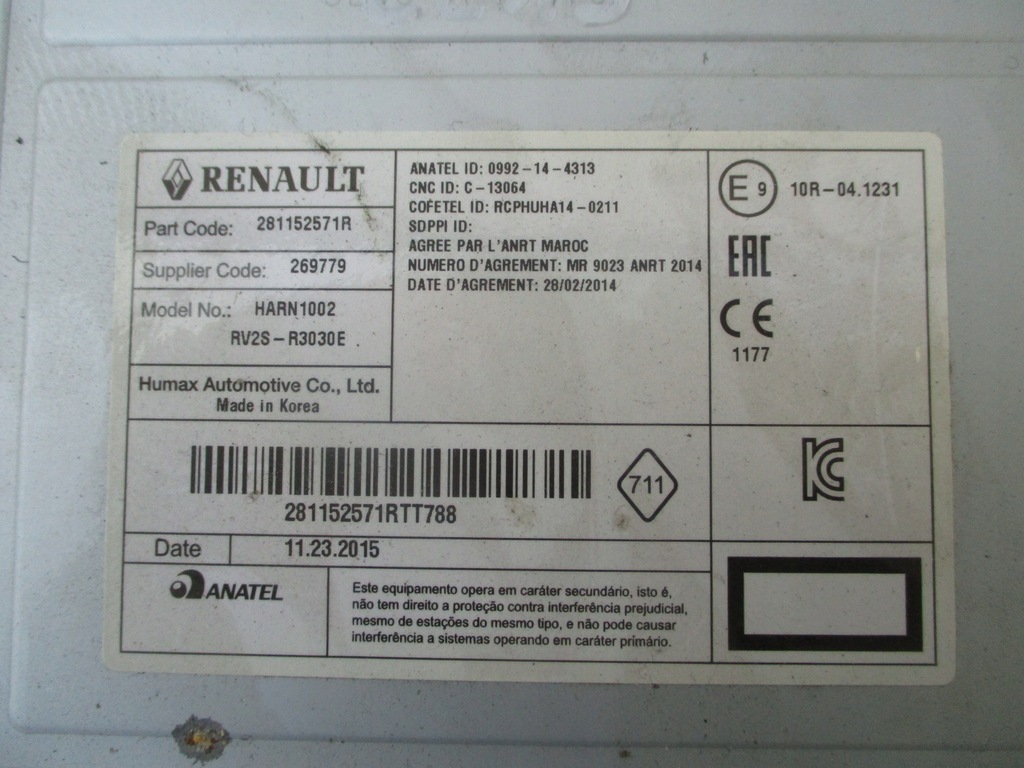 фото №4, Renault clio iv радіо mp3 usb bluetooth 12-19 rok