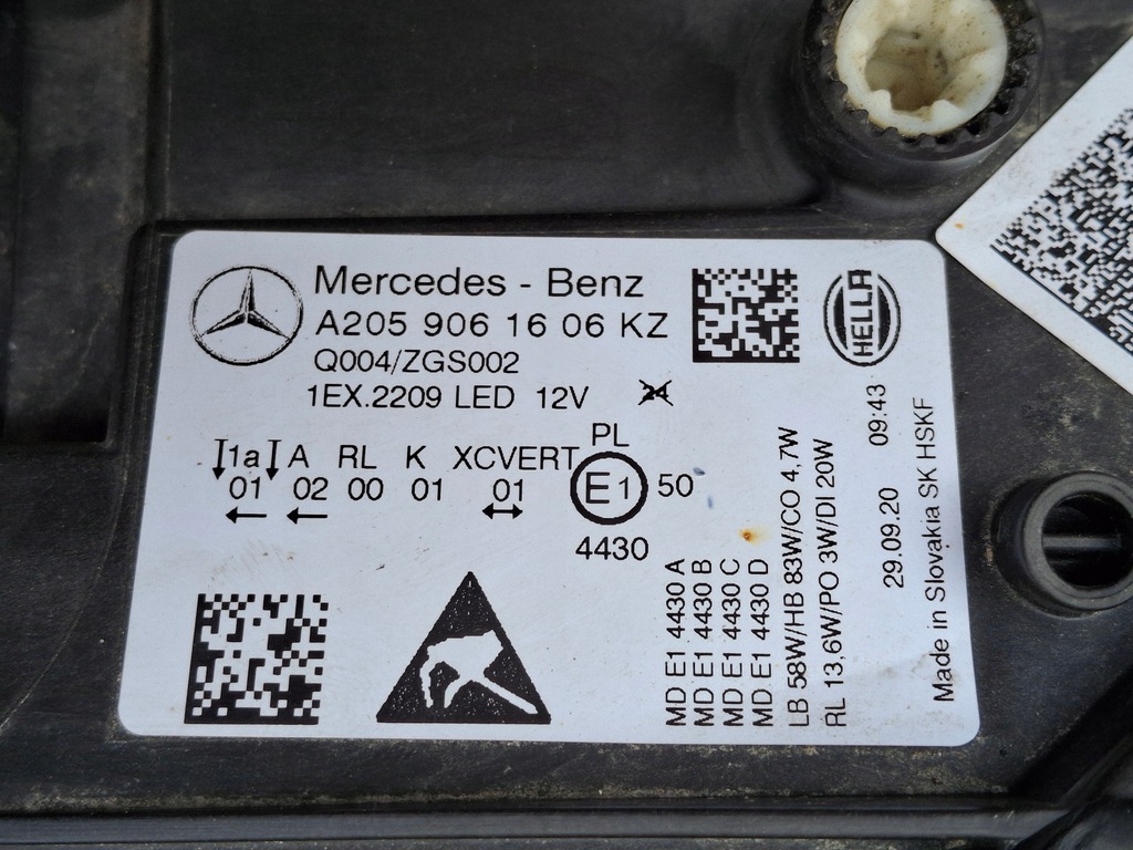 фото №14, Mercedes c-klasa w205 фара правый multibeam лампа правая a2059061606