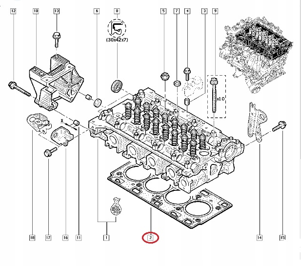 фото №4, Прокладка головки renault master ii trafic ii opel nissan 2.5 dci bga