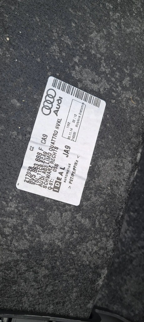 фото №9, S3 8v sedan a3 обшивка багажника лівий правий задня 2x 8v5863887p 8v5863888f